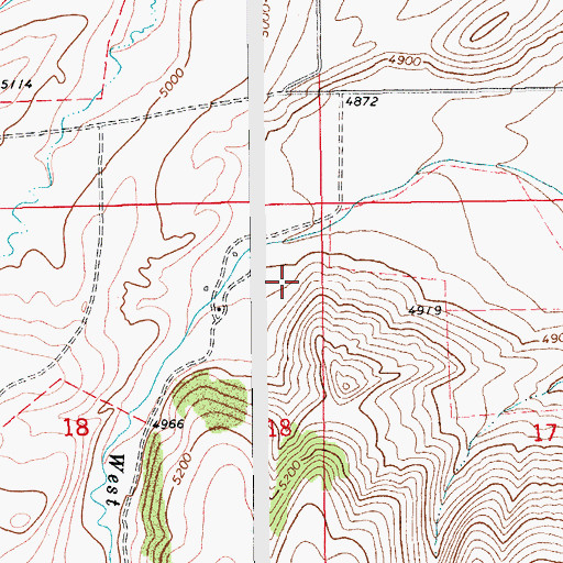 Topographic Map of 12N14E18AA__01 Well, MT