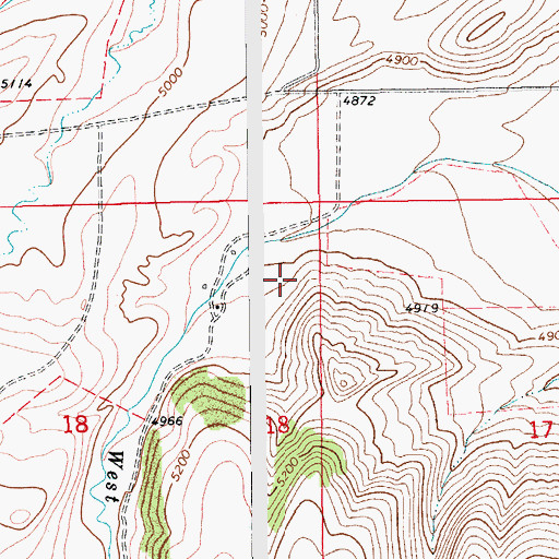 Topographic Map of 12N14E18AA__02 Well, MT