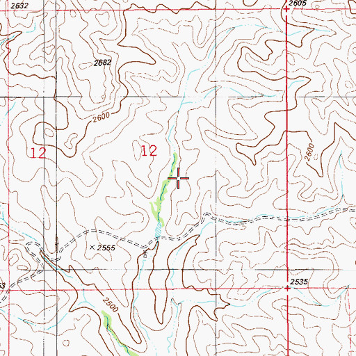 Topographic Map of 12N55E12DB__01 Well, MT