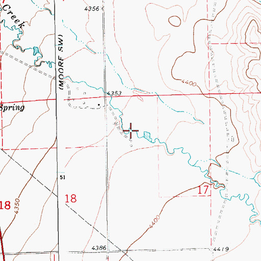 Topographic Map of 12N16E17BB__01 Well, MT