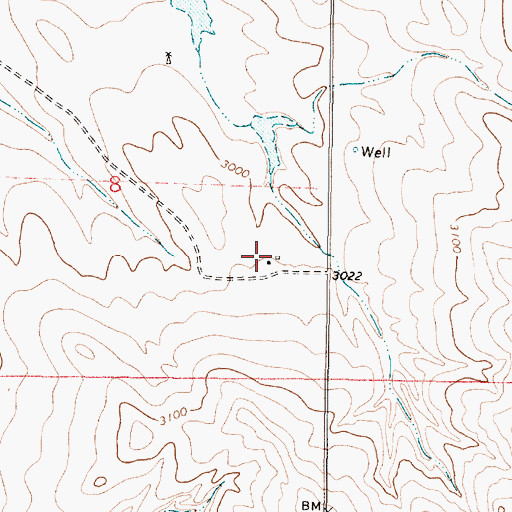 Topographic Map of 12N45E08DACD01 Well, MT