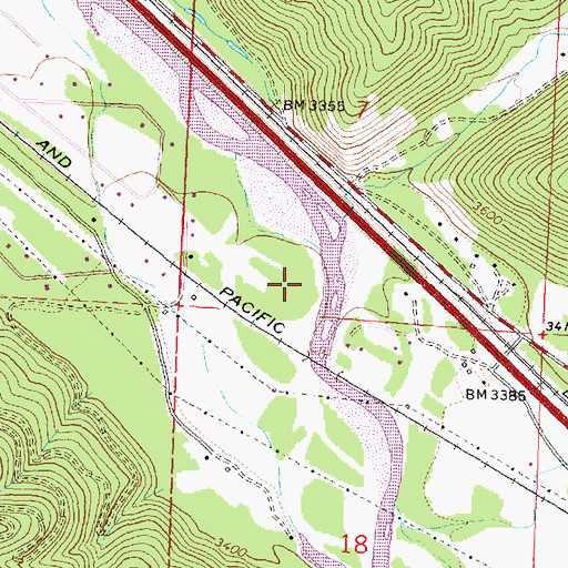 Topographic Map of 12N17W07DCCB01 Well, MT