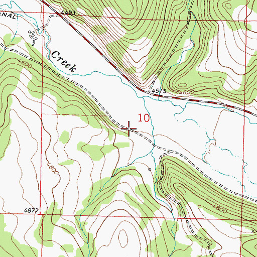 Topographic Map of 12N10W10CAAA01 Well, MT