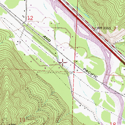 Topographic Map of 12N18W12DDDB01 Well, MT