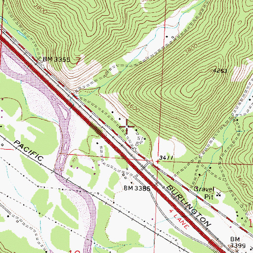 Topographic Map of 12N17W07DDAC01 Well, MT