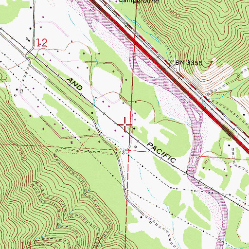 Topographic Map of 12N17W07CCAD01 Well, MT