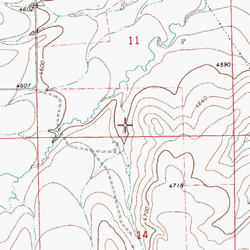 Topographic Map of 12N14E11CD__01 Spring, MT