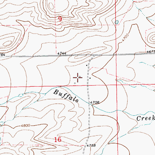 Topographic Map of 12N14E09DC__01 Well, MT