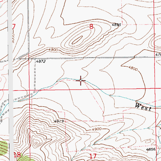 Topographic Map of 12N14E08CD__01 Spring, MT