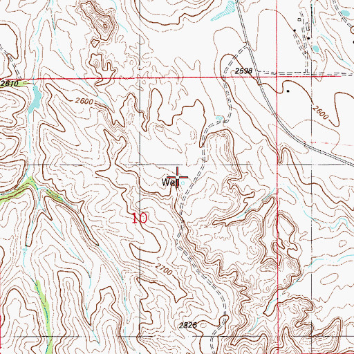 Topographic Map of 12N56E10ACDA01 Well, MT