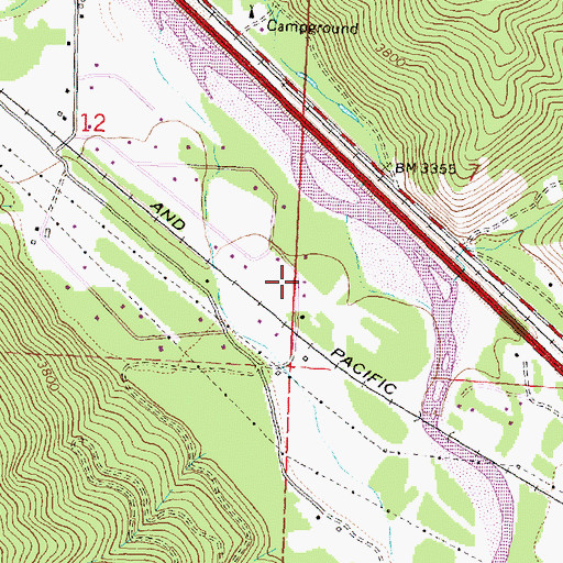 Topographic Map of 12N17W07CCAA01 Well, MT
