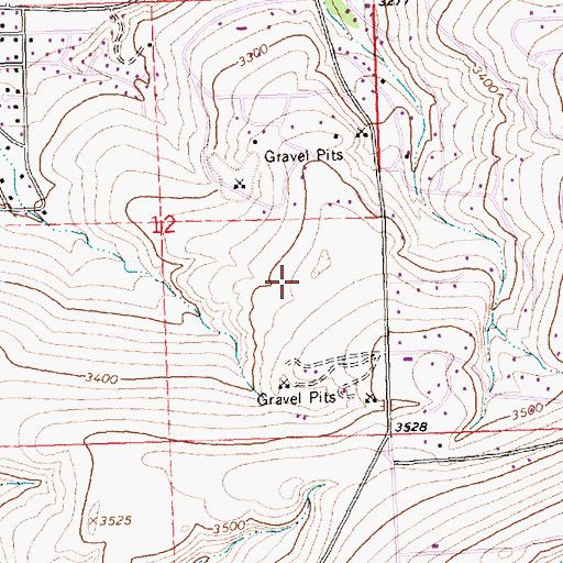 Topographic Map of 12N19W12DAAD01 Well, MT