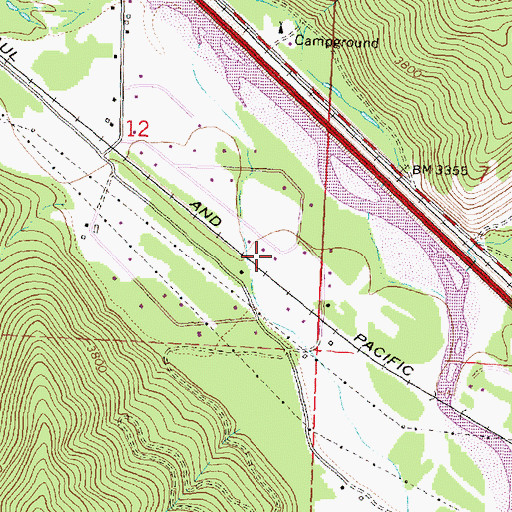 Topographic Map of 12N18W12DDBA01 Well, MT