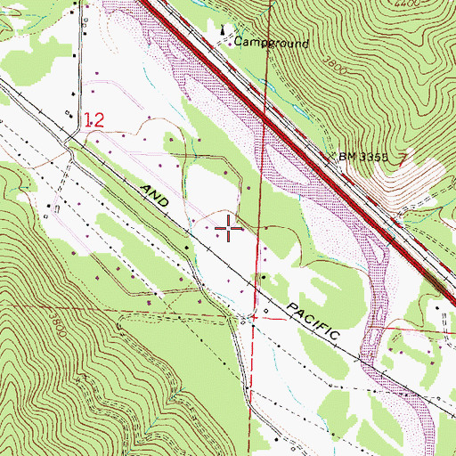 Topographic Map of 12N18W12DADD02 Well, MT