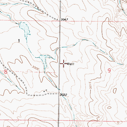 Topographic Map of 12N45E09BCCB01 Well, MT