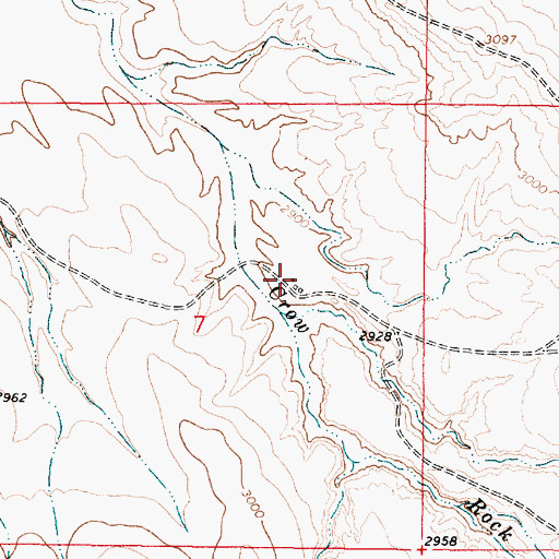Topographic Map of 12N46E07ACDA01 Well, MT