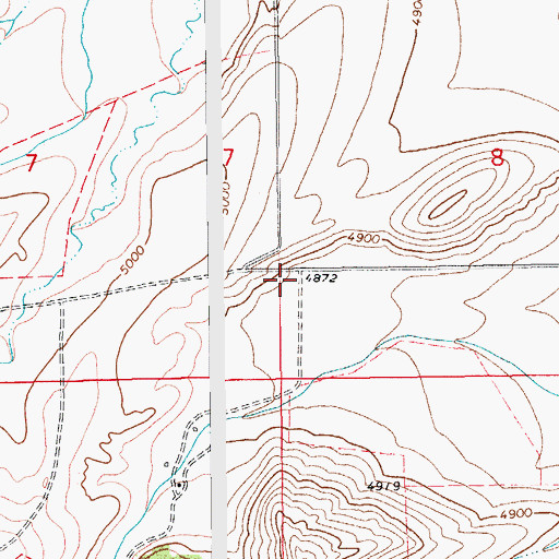 Topographic Map of 12N14E08CCBB01 Well, MT