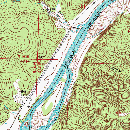 Topographic Map of Buffalo River, AR