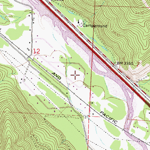 Topographic Map of 12N18W12DADB01 Well, MT