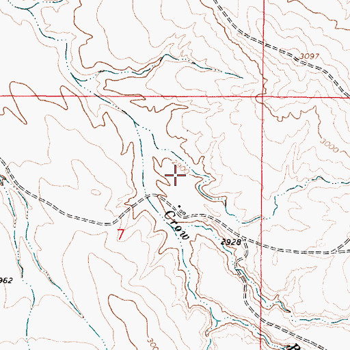 Topographic Map of 12N46E07ACAD01 Well, MT