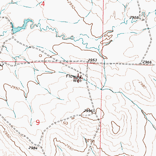 Topographic Map of 12N39E09AACA01 Well, MT