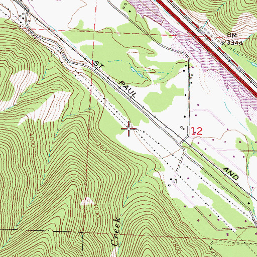 Topographic Map of 12N18W12BCDA02 Well, MT