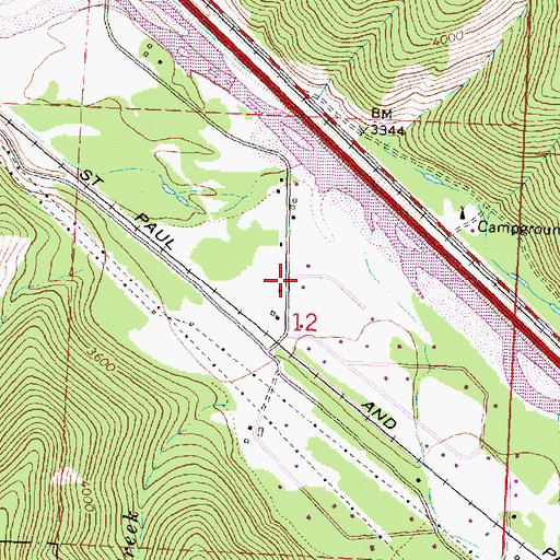 Topographic Map of 12N18W12ACCB01 Well, MT