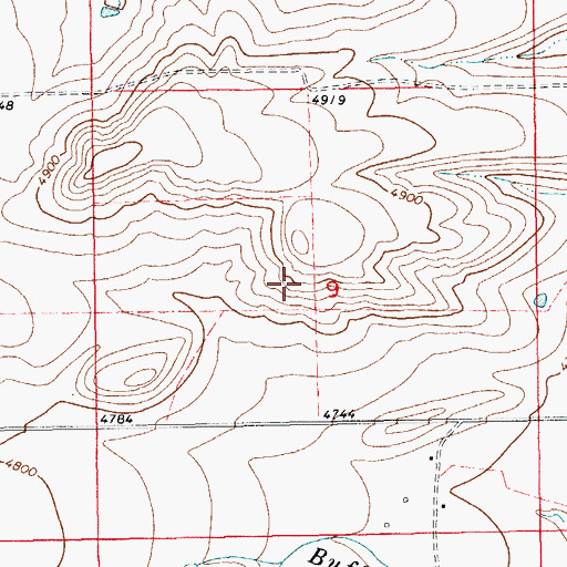 Topographic Map of 12N14E09BD__01 Well, MT