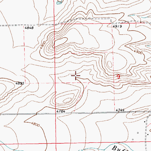 Topographic Map of 12N14E09BCDD01 Well, MT