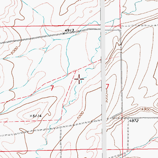 Topographic Map of 12N14E07AC__01 Spring, MT