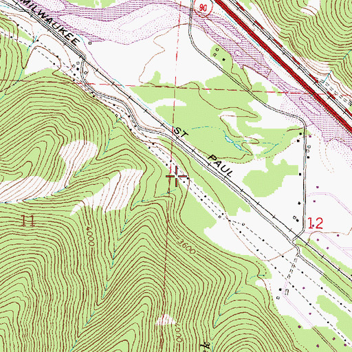 Topographic Map of 12N18W12BCBD01 Well, MT