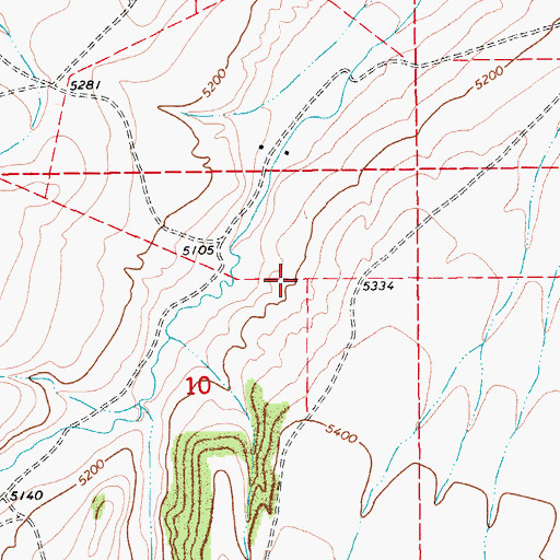 Topographic Map of 12N13E10AB__01 Spring, MT