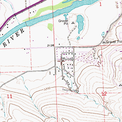 Topographic Map of 12N20W12BB__01 Well, MT