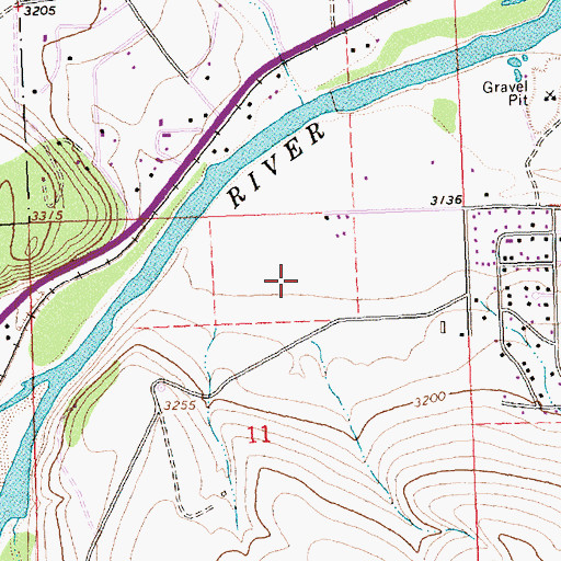 Topographic Map of 12N20W11AB__01 Well, MT