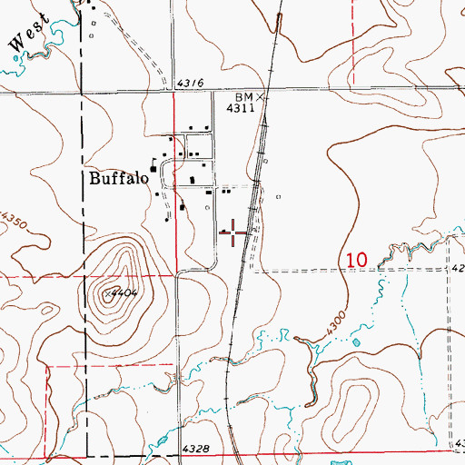 Topographic Map of 12N15E10BC__01 Well, MT