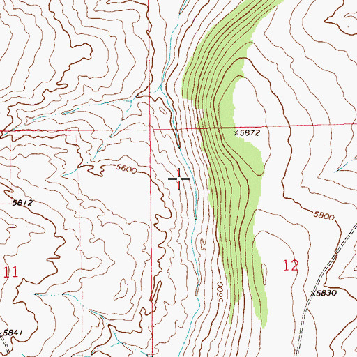Topographic Map of 12N12E12BB__01 Spring, MT