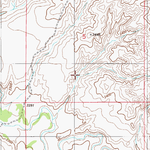 Topographic Map of 12N55E05CDAA01 Well, MT