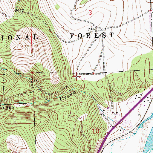 Topographic Map of 12N20W10BAAB01 Well, MT
