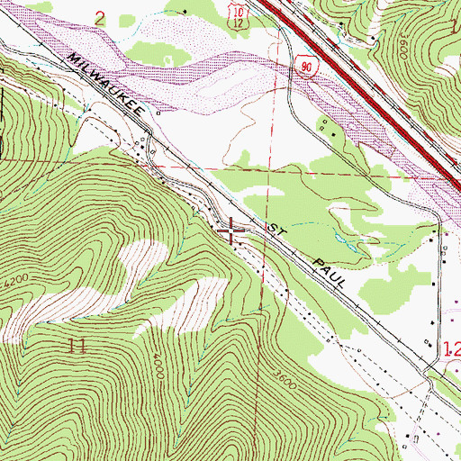 Topographic Map of 12N18W11AADA01 Well, MT
