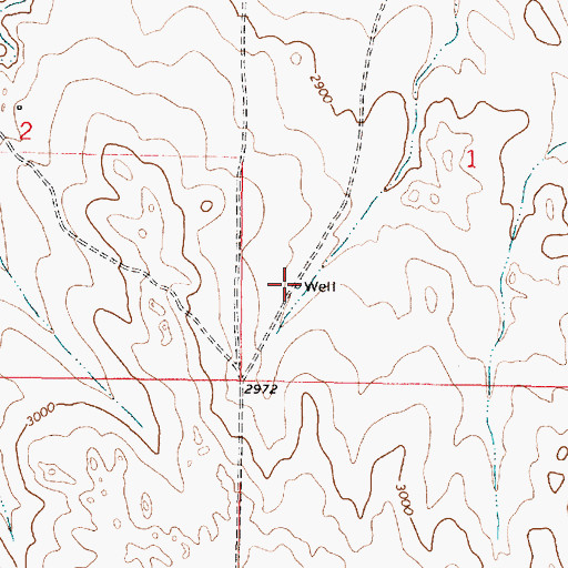 Topographic Map of 12N44E01CCAB01 Well, MT