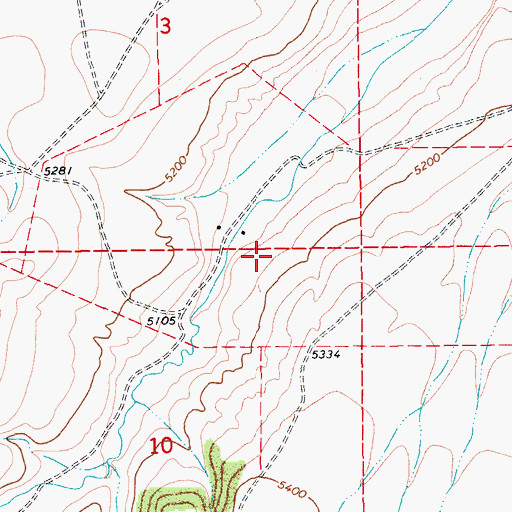 Topographic Map of 12N13E10AABB01 Well, MT