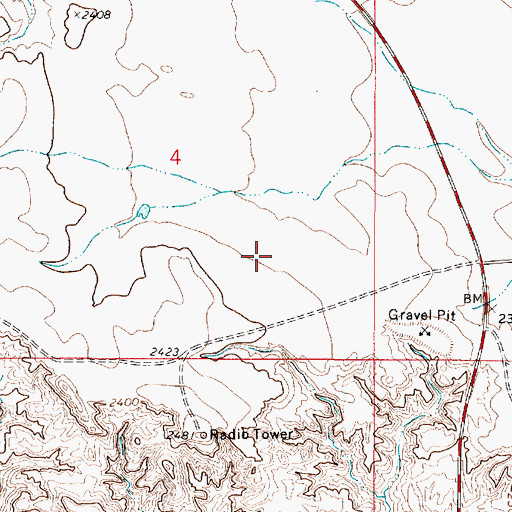 Topographic Map of 09N51E33DACB01 Well, MT