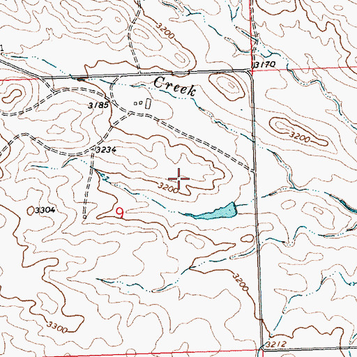 Topographic Map of 12N28E09AABC01 Well, MT