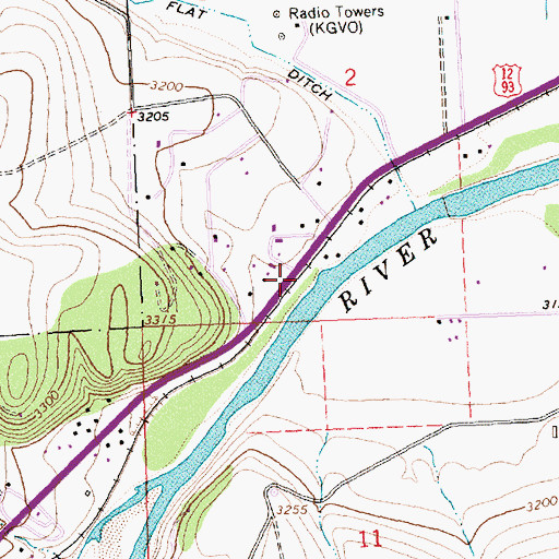 Topographic Map of 12N20W02CD__01 Well, MT