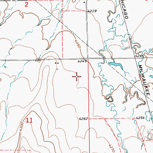 Topographic Map of 12N15E11AA__01 Well, MT