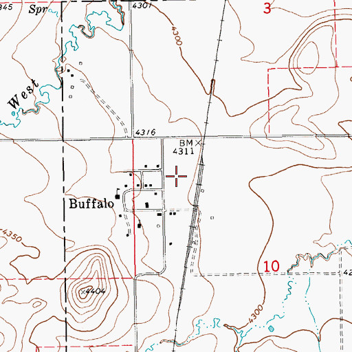 Topographic Map of 12N15E10BB__01 Well, MT