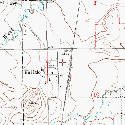 Topographic Map of 12N15E10BB__03 Well, MT