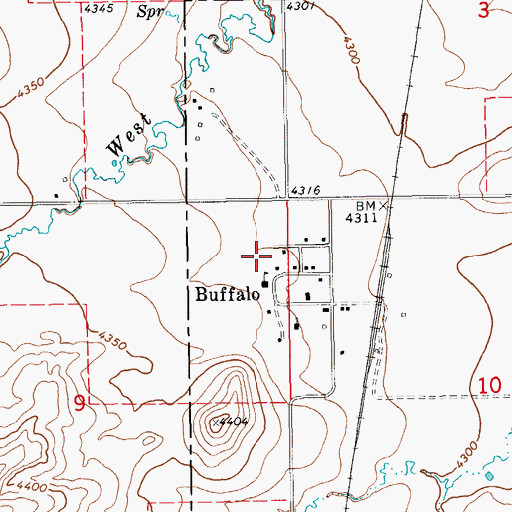 Topographic Map of 12N15E09AA__01 Well, MT