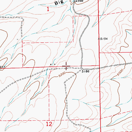 Topographic Map of 12N13E01DC__02 Well, MT