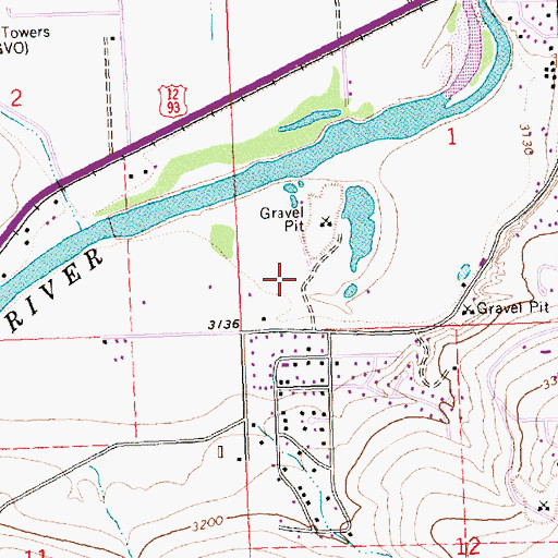 Topographic Map of 12N20W01CD__01 Well, MT